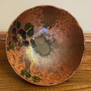 Ceramic Bowl with floral glaze design